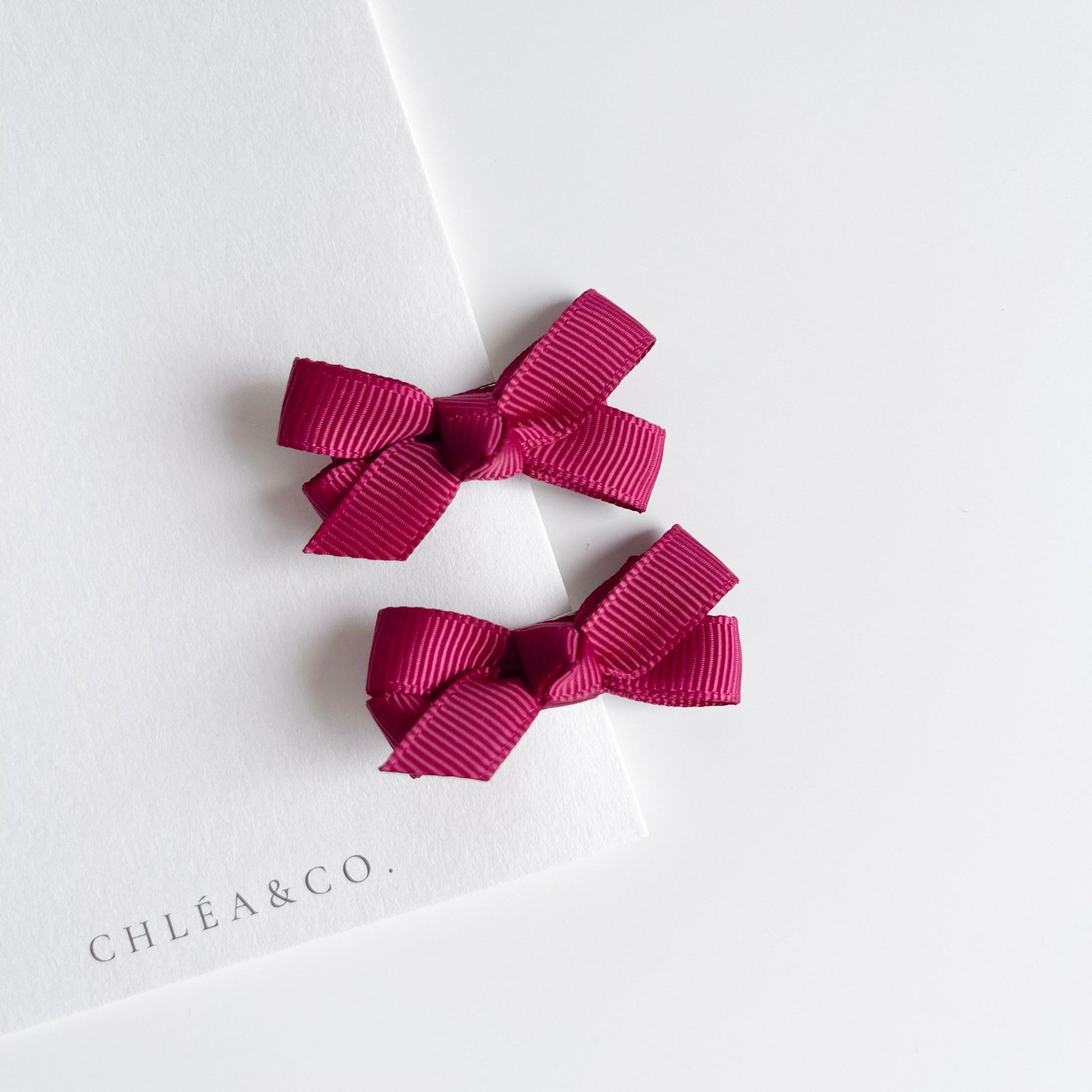 Set of 2 Petite Ribbon Bows - Chléa & Co.