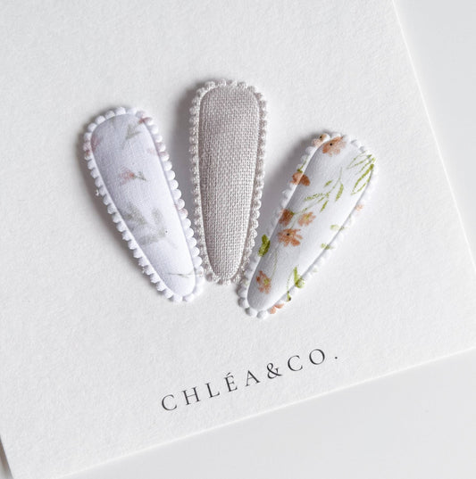 Set of 3 Fringe Clips Daisy - Chléa & Co.