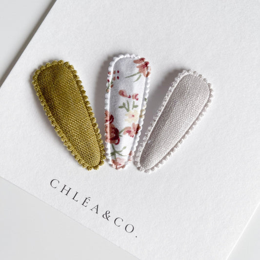 Set of 3 Fringe Clips Hazel - Chléa & Co.