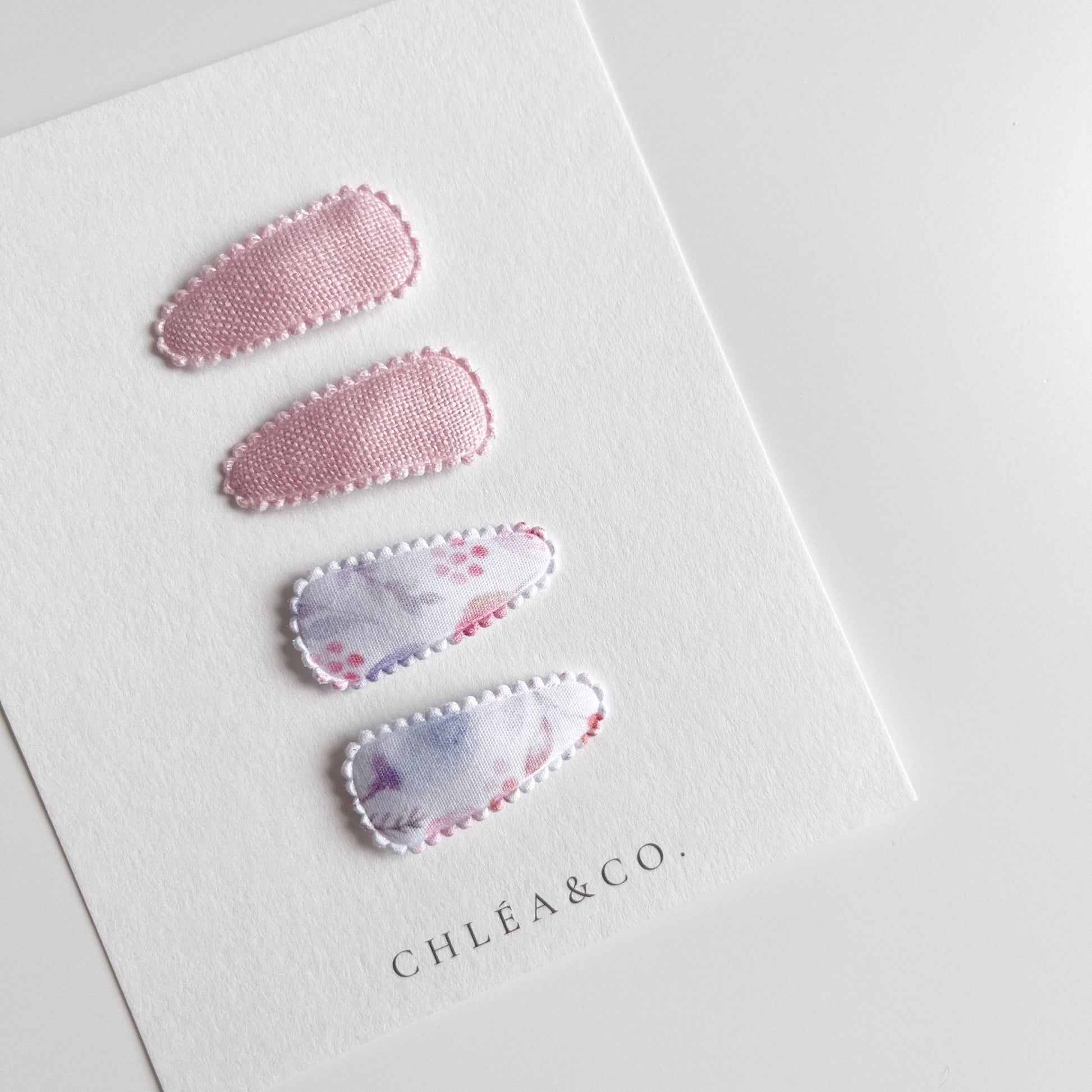 Set of 4 Petite Macaroon Bloom Snap Clip - Chléa & Co.