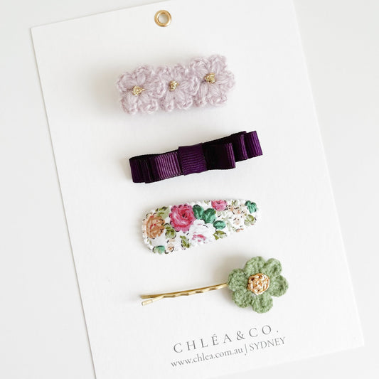 Set of 4 Viola Clip Set - Chléa & Co.