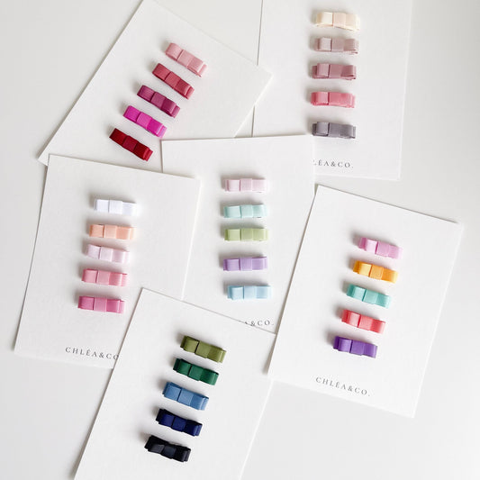 Set of 5 Mini Ribbon Bows - Chléa & Co.