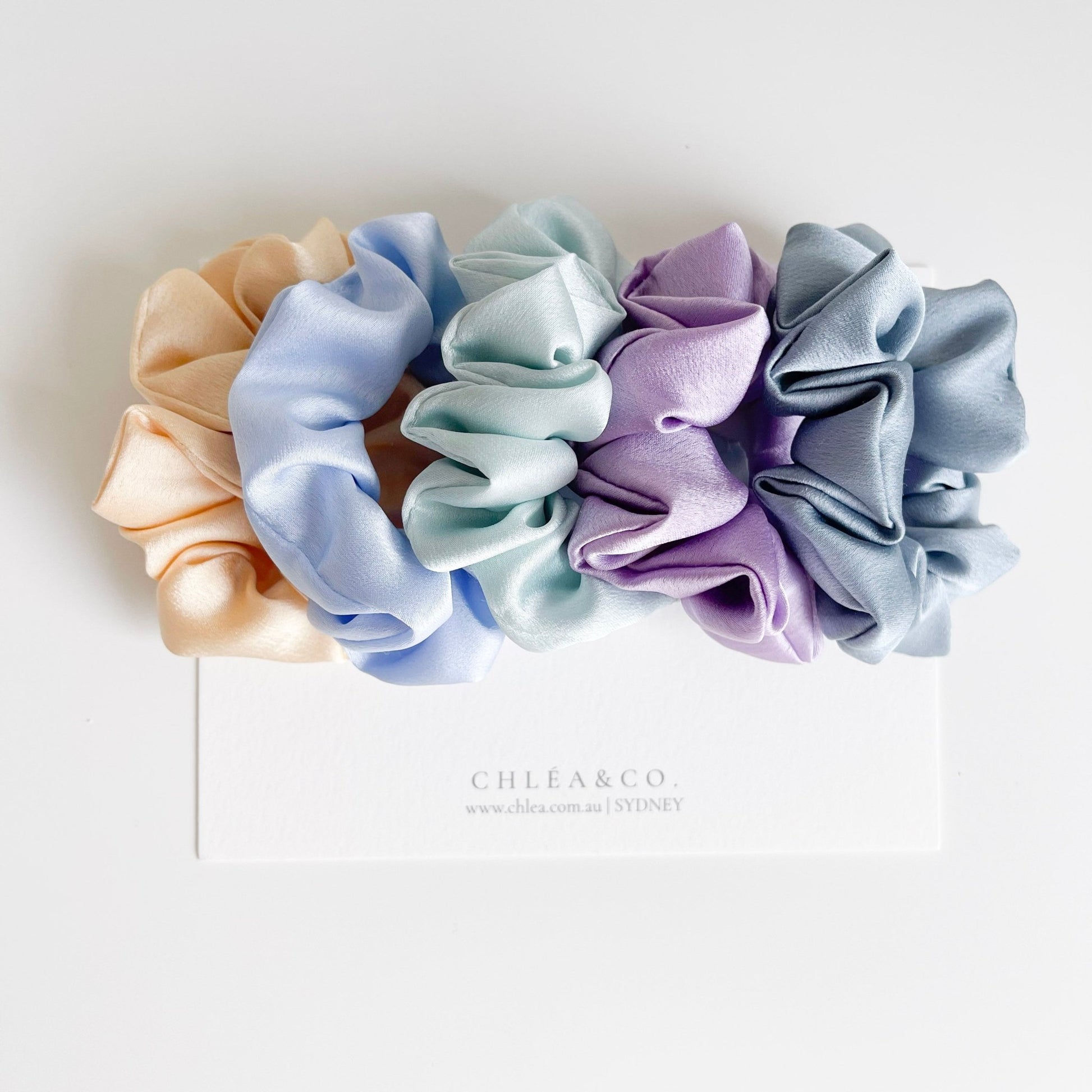 Set of 5 Mini Satin Scrunchies | Confetti - Chléa & Co.