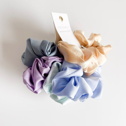 Set of 5 Small Satin Scrunchies | Confetti - Chléa & Co.
