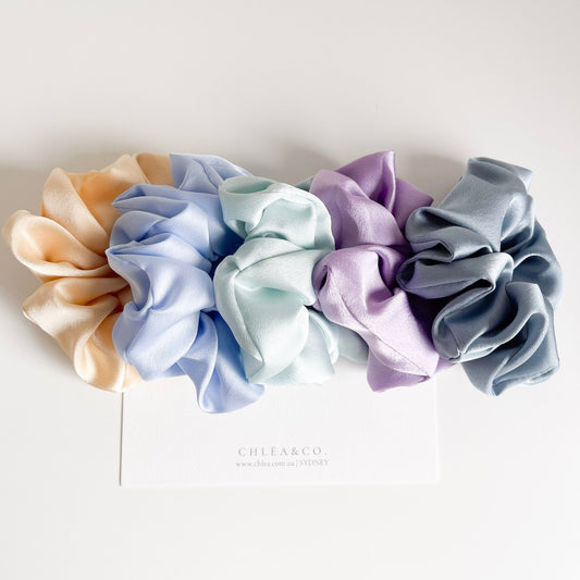 Set of 5 Small Satin Scrunchies | Confetti - Chléa & Co.