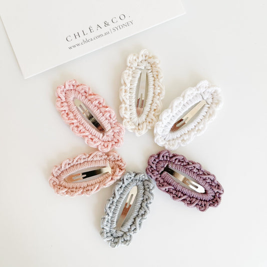 Set of 6 Mini Crochet Clips - Chléa & Co.