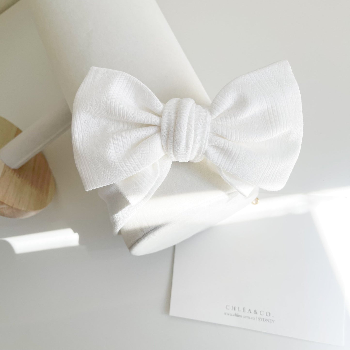 Soft Pointelle Topknot Headband - Chléa & Co.
