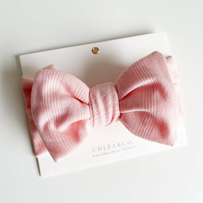 Soft Pointelle Topknot Headband - Chléa & Co.