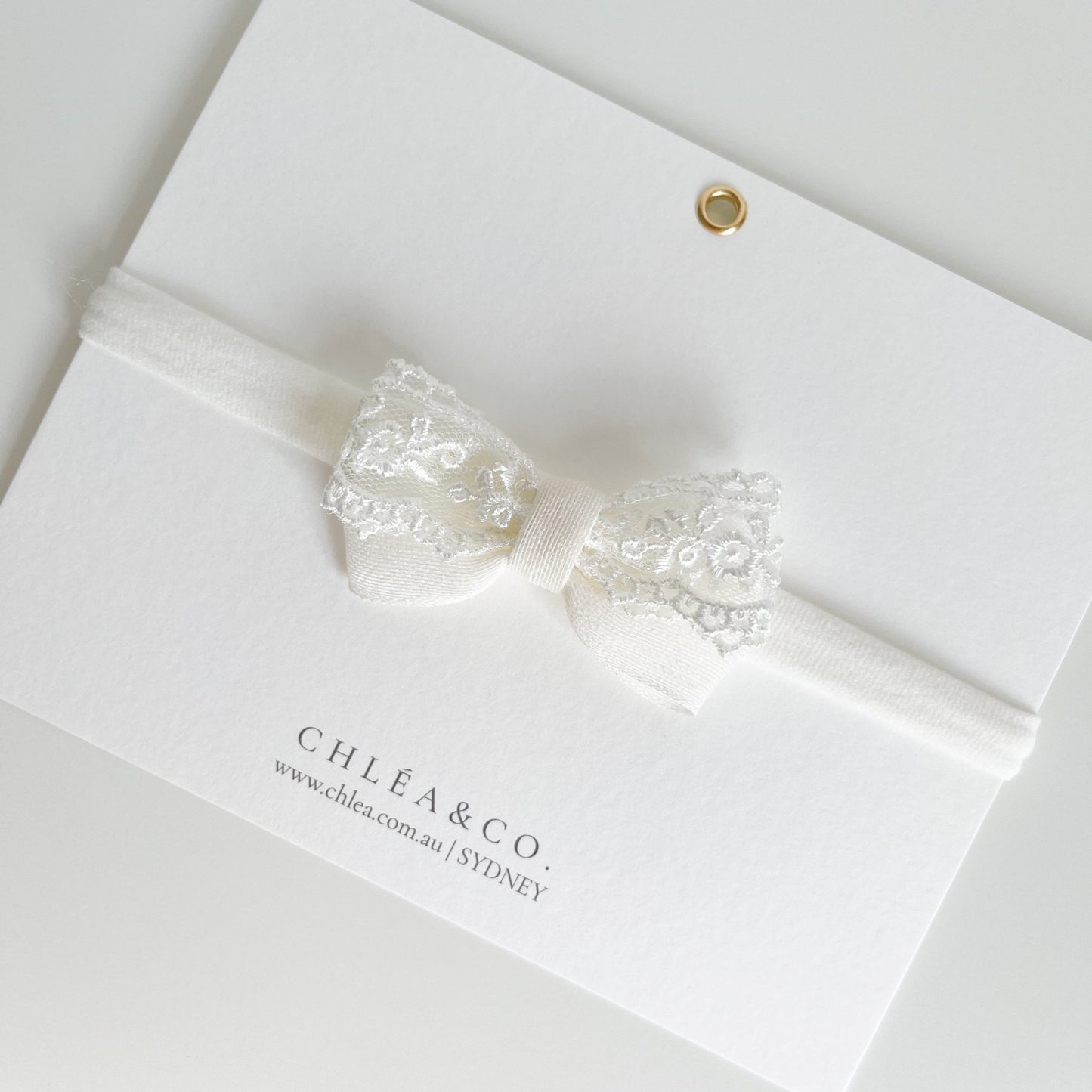 Soleia Lace Bow Headband - Chléa & Co.