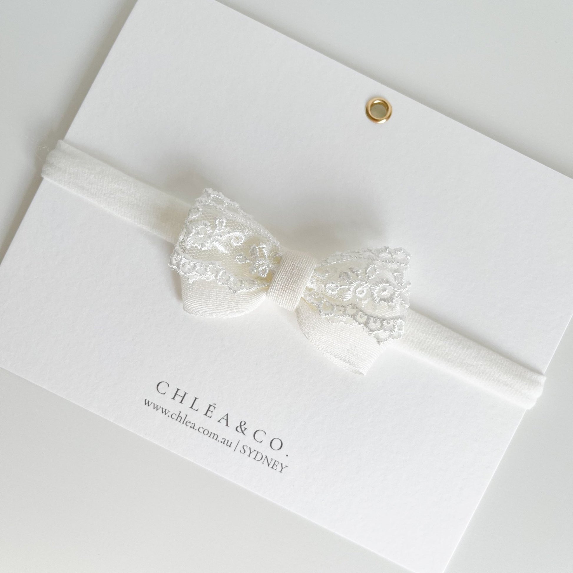Soleia Lace Bow Headband - Chléa & Co.