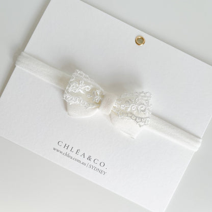 Soleia Lace Bow Headband - Chléa & Co.