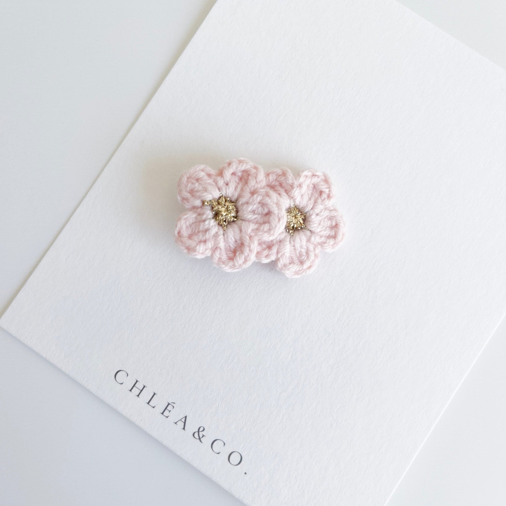 Sweet Blush Daisy Mini Crochet Clip - Chléa & Co.