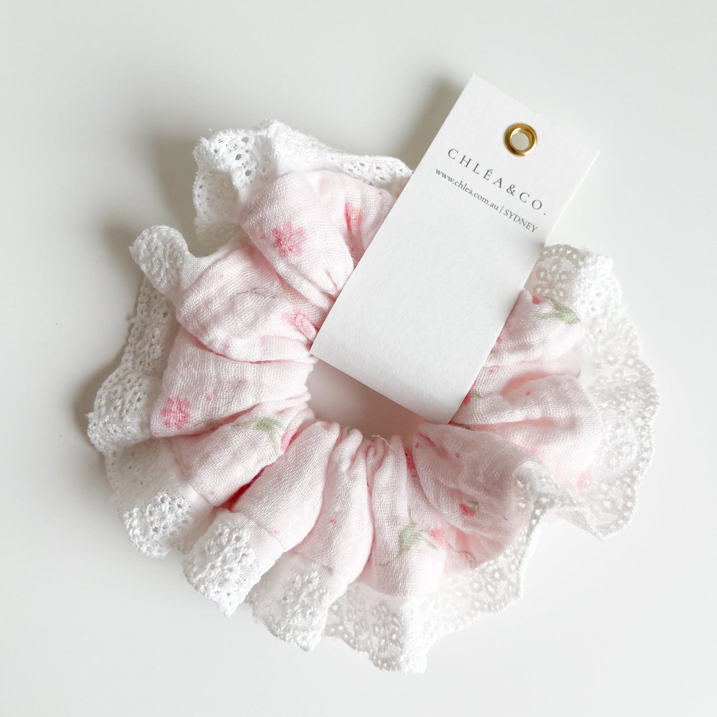 Sweet Pea Floral Scrunchies - Chléa & Co.