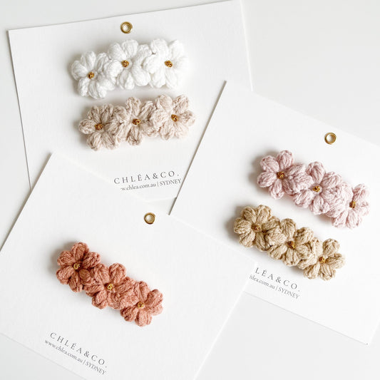 Thalia Flower Crochet Clip - Chléa & Co.