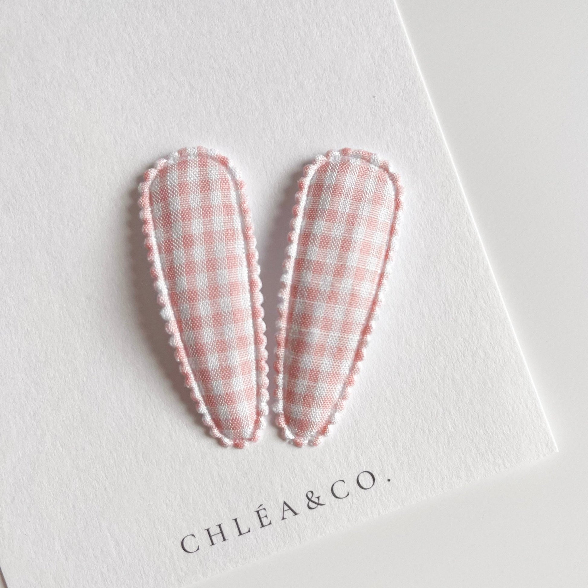 Valentina Fabric Covered Snap Clip - Chléa & Co.