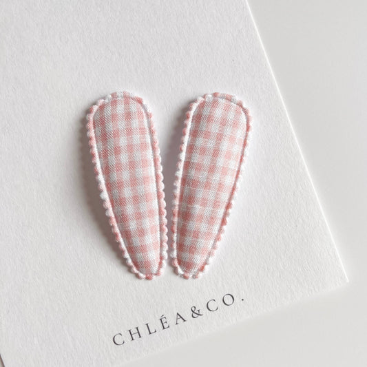 Valentina Fabric Covered Snap Clip - Chléa & Co.