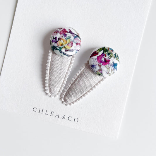 Vintage Button Fringe Clip - Chléa & Co.