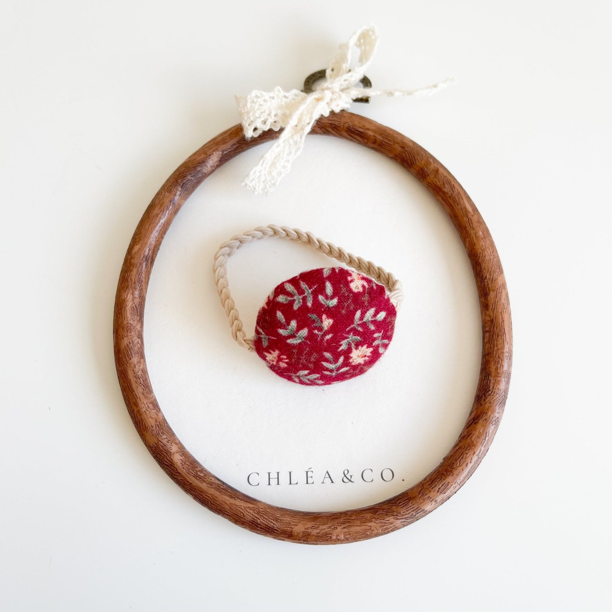Vintage Fabric Button Hair Ties - Chléa & Co.