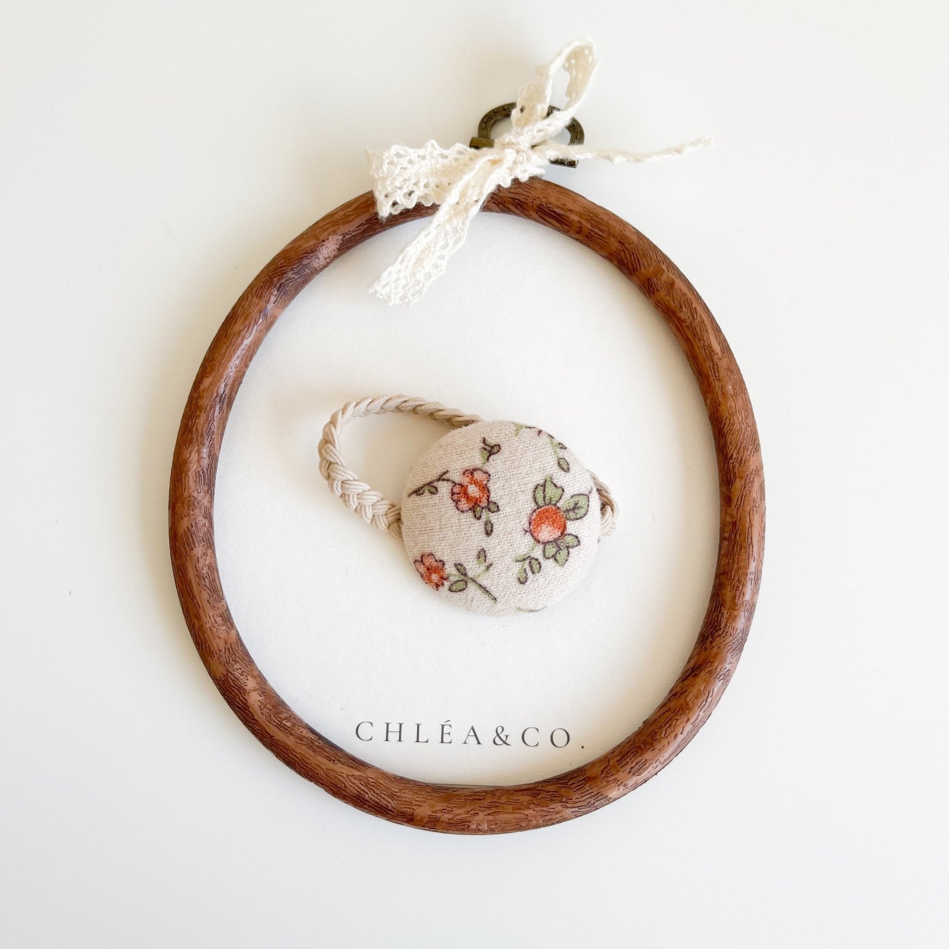 Vintage Fabric Button Hair Ties - Chléa & Co.