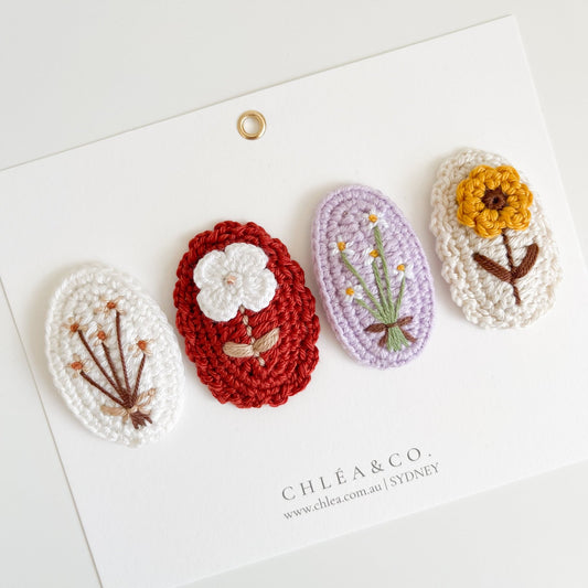 Vintage Flower Crochet Clip - Chléa & Co.