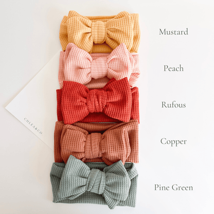 Waffle Bow Headband - Chléa & Co.